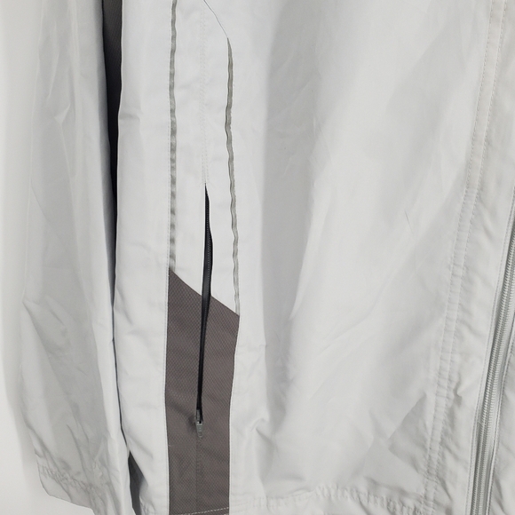 Champion Authentic Athletic Apparel Zip Up Windbreaker Men Size Large Grey - Picture 3 of 8